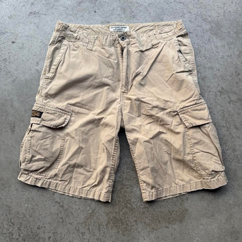 Vintage Polo Jeans Co. Ralph Lauren Military Cargo Surplus Shorts Khaki Men's 32